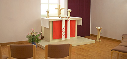 Altar im Andachtsraum
